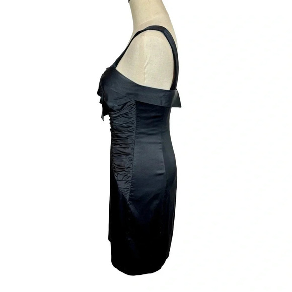 Vintage Betsey Johnson Y2K Silk Ruched Bow Pencil Dress Rockabilly Pin Up - Picture 5 of 10